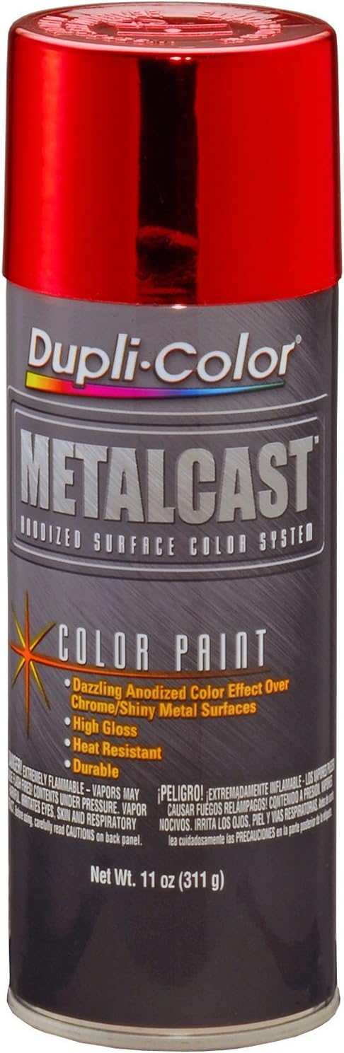 Dupli-Color (EMC200007-6 PK) Red Anodized Metalcast Paint - 11 oz. Aerosol