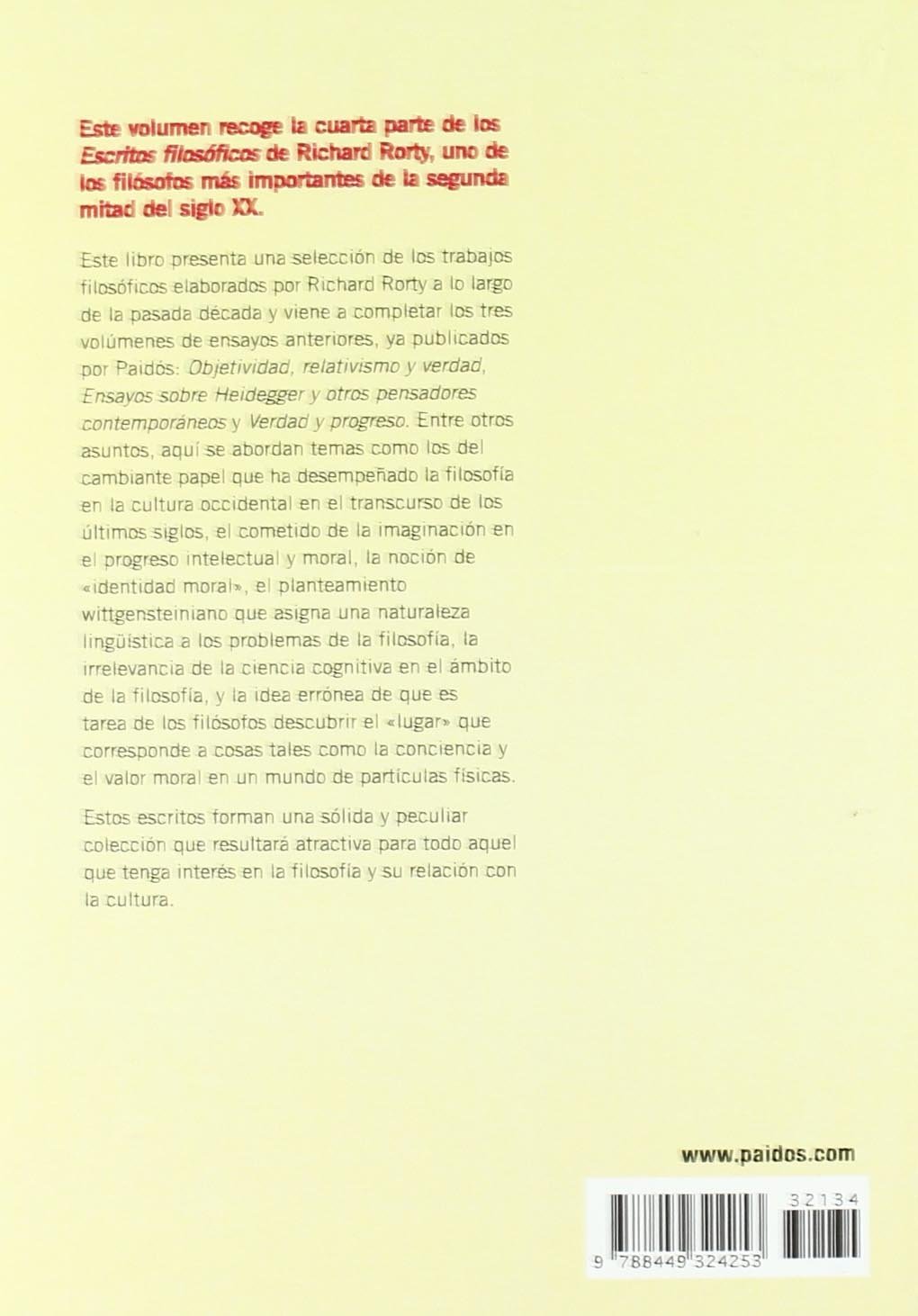 Filosofía como política cultural: Escritos filosóficos 4: 134 (Básica)