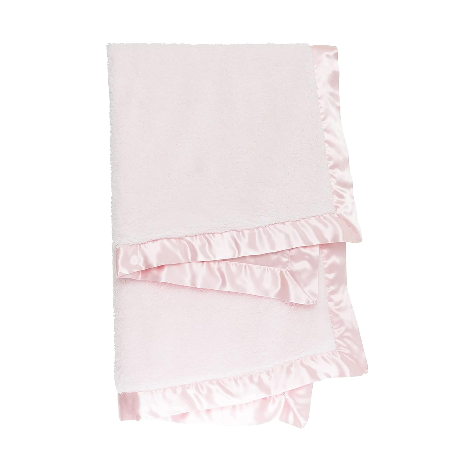Little Giraffe Chenille Satin Baby Blanket 35" x 45", Pink - Image 2