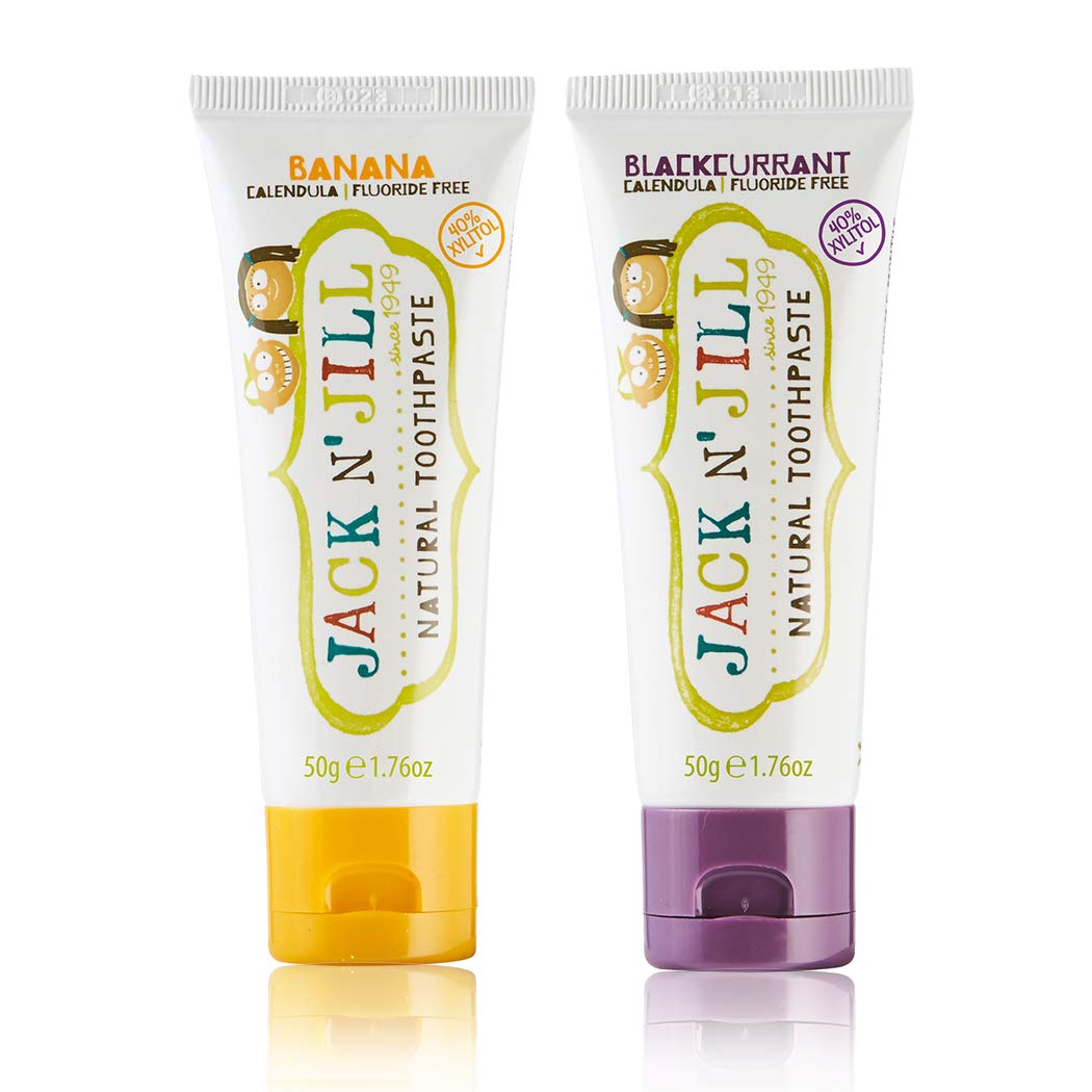 Jack N Jill Natural Toothpaste, Banana &amp; Blackcurrant, 1.76 oz (Pack of 2)