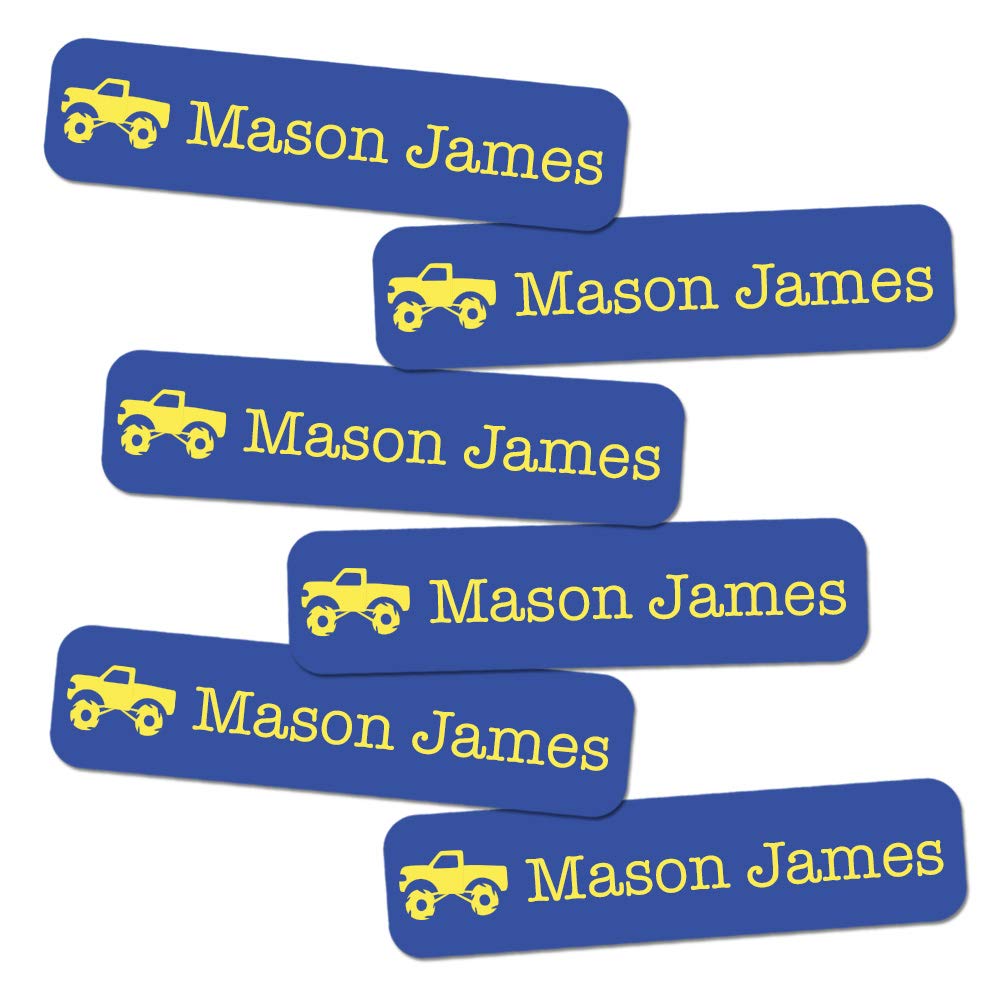 Custom Name Labels for Boys Waterproof Personalized Stickers for Daycare, School & Summer Camp – No Iron Needed – for Bottles, Backpacks, Shoes & More