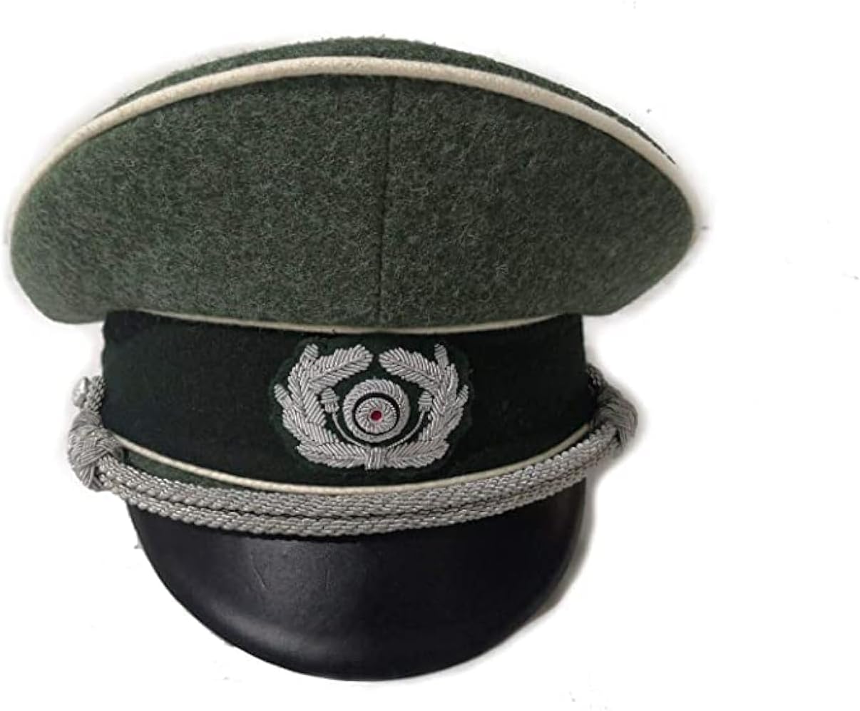 WW2 German Wehrmacht Heer Officer Visor Cap, Brown