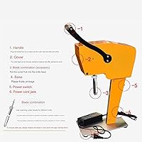 Vista 6 de Exprimidor de limón naranja Máquina exprimidora portátil eléctrica fresca exprimida para el hogar exprimidor comercial de frutas, blanco