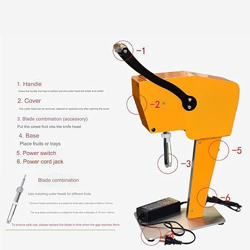 Miniatura 6 de Exprimidor de limón naranja Máquina exprimidora portátil eléctrica fresca exprimida para el hogar exprimidor comercial de frutas, blanco