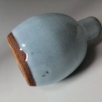 Amazon.co.jp: 宮下善爾 月白瓷 酒器 共箱 ぐい呑 徳利 京焼 盃 青白釉