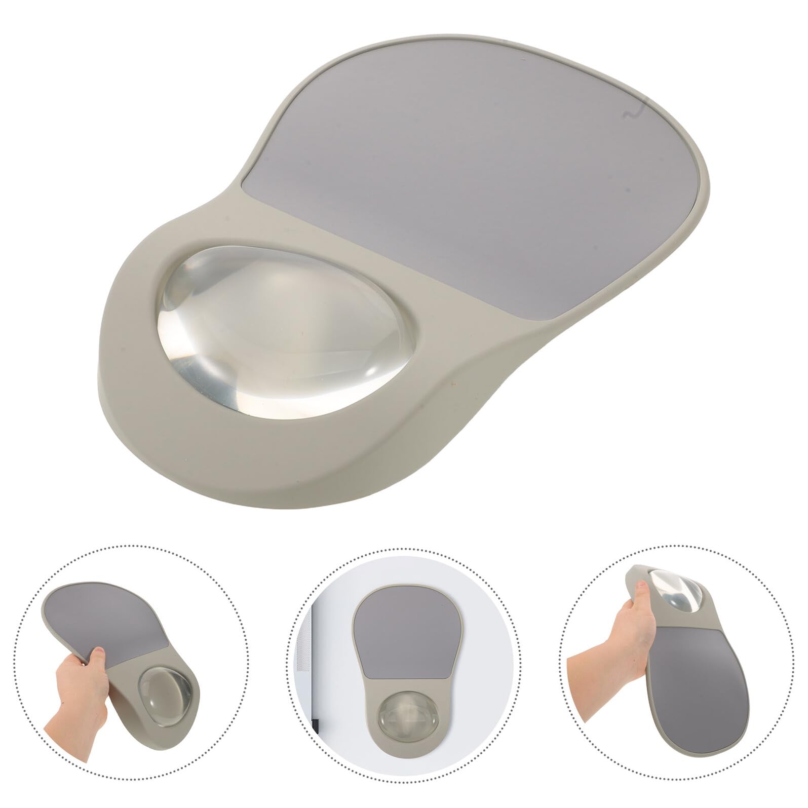 Handgelenkstütze für Maus und Tastatur Ergonomische Handgelenkauflage aus Weichem Gel Rutschfest mit Memory Schaum Hellgrau für Computerarbeitsplatz