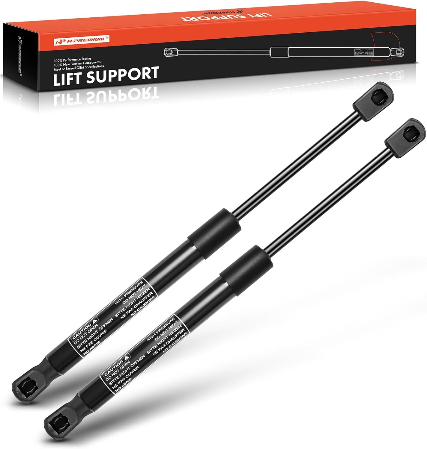 A-Premium Tailgate Lift Supports Shock Struts Spring Prop Compatible with Hyundai Veloster 2012-2017 2-PC