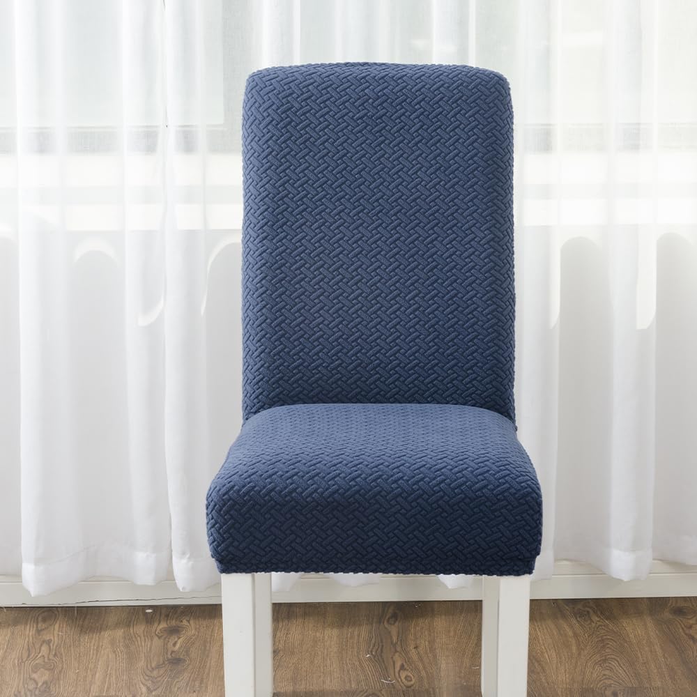 Housse de Chaise en sergé Extensible, 8 pièces, pour Salle à Manger, Maison, avec Dossier, décorations de noël