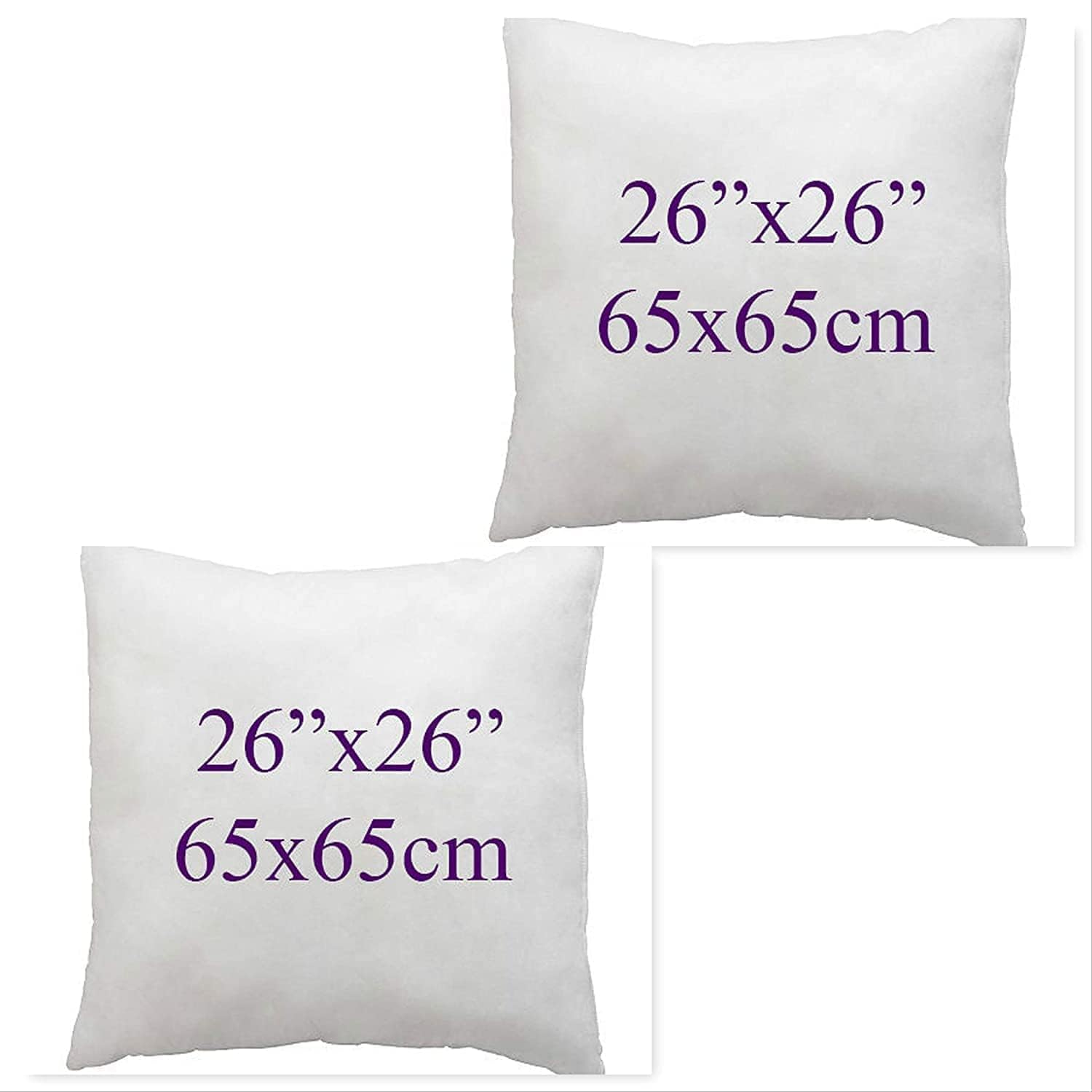 – ARLINENS Pack of 2 Duck Feather & Down Cushion Pad Inner Insert -100% Natural Cotton Anti Dust Mite and Down Proof Cushion Pads Cover/Non Allergenic (26x26)