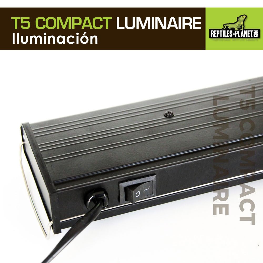 Reptiles-Planet T5 Compacto Luz Individual, 8W, 30cm Longitud