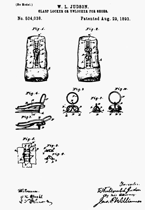 Invention Shoe Fastener Ndrawing From The Patent Application Of