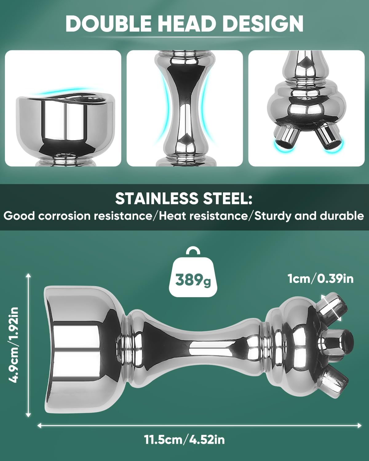 ONUEMP Fascia Massage Tool, Stainless Steel Myofascial Release & Gua Sha Scraping Facial Massager, Deep Tissue Cellulite Massager, Maderoterapia Kit Colombiana for Lymphatic Drainage - Image 6