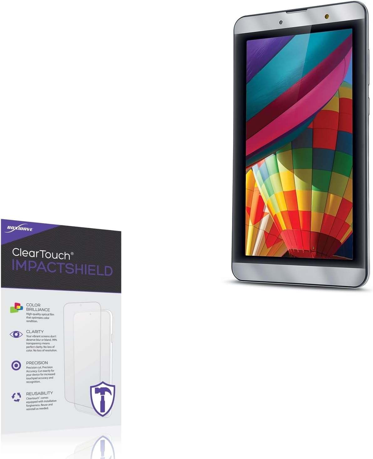 BoxWave Screen Protector Compatible With iBall Gorgeo 4GL - ClearTouch ImpactShield (2-Pack), Impenetrable Screen Protector Flexible Film