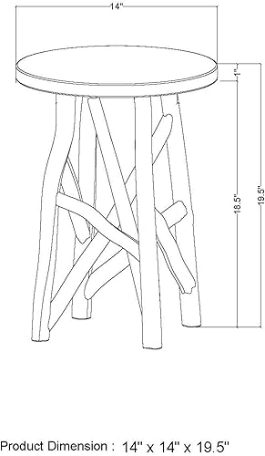 Miniatura 11 de East at Main Mesa auxiliar de madera rústica o soporte para plantas, formas redondas y rectangulares, múltiples acabados, muebles decorativos hechos
