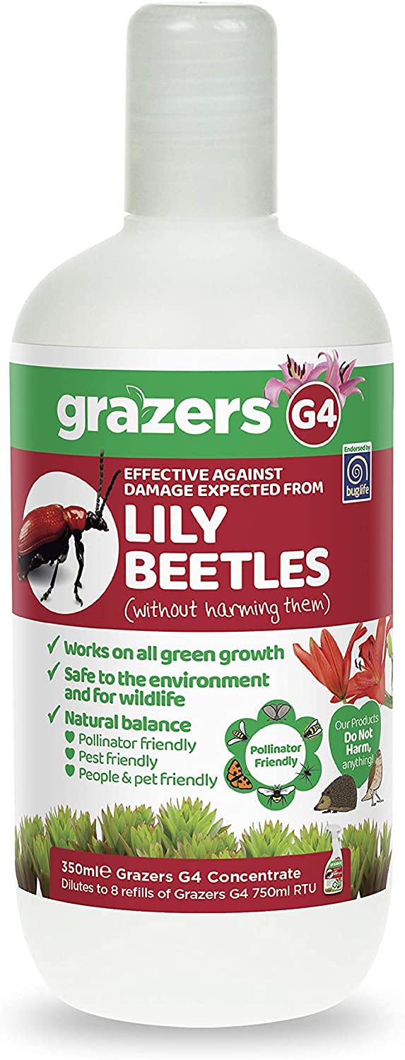 Grazers ltd 2 x G4 Concentrate 350ml Effective Against Lily Beetle Damage. Makes 7 litres of Eco Spray, Nylon/A