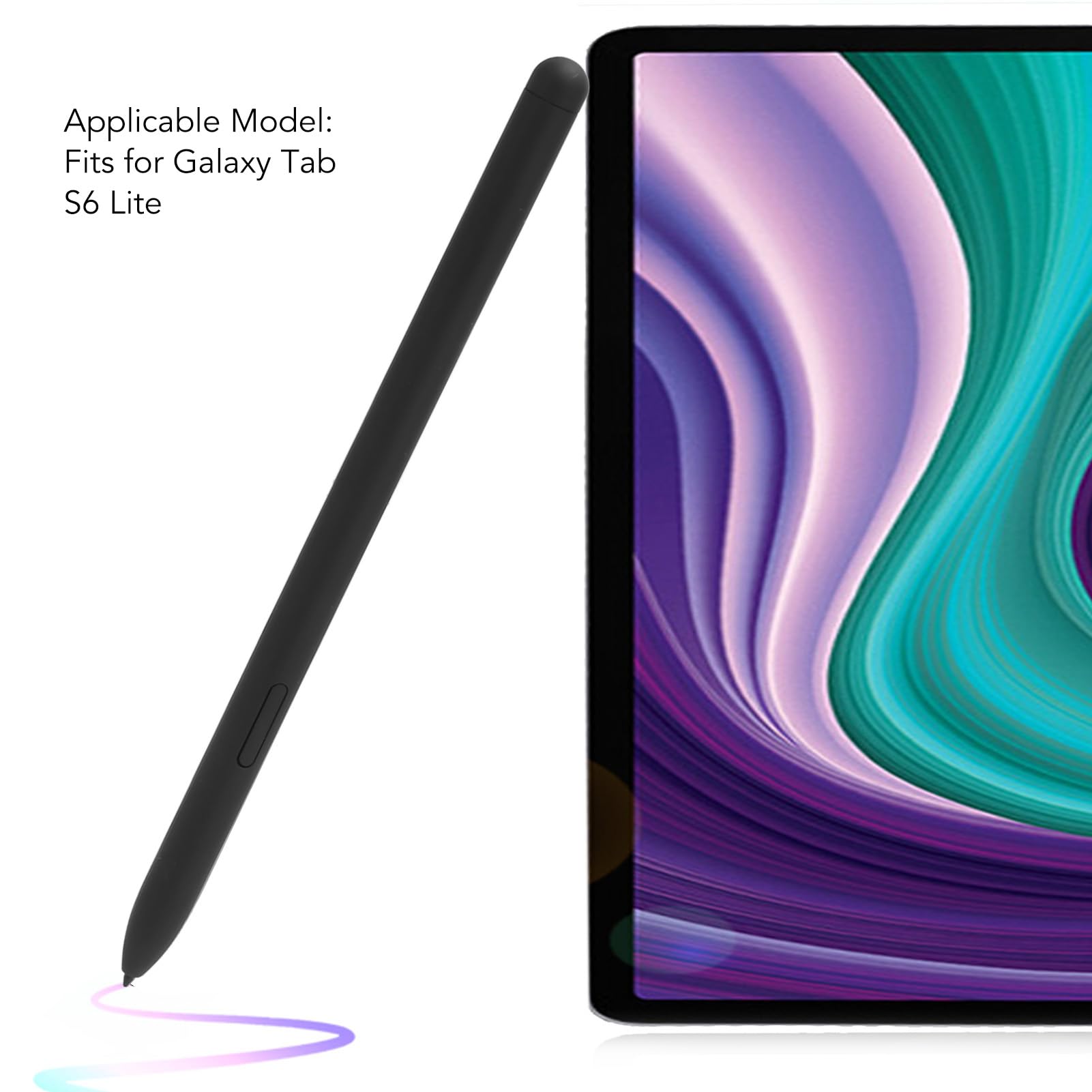 CHICIRIS 2 PCS Stylus Touch Pen para Tab S6 Lite Haga Pluma de Alta Sensibilidad con Punta Magnética para la Pestaña Control de Tableta S6 Propietarios de Lite (Black)
