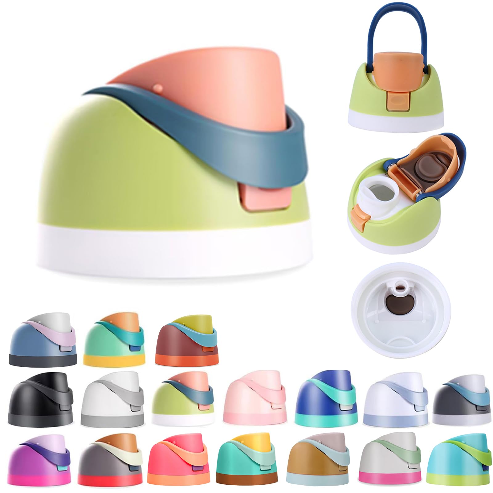 Replacement Lid for Owala Freesip, One Button Water Bottle Top Replacement Cap Compatible with Owala Cup 16oz 24oz 32oz 40oz, Leakproof Lids Accessory，BPA-Free，No Water Leakage