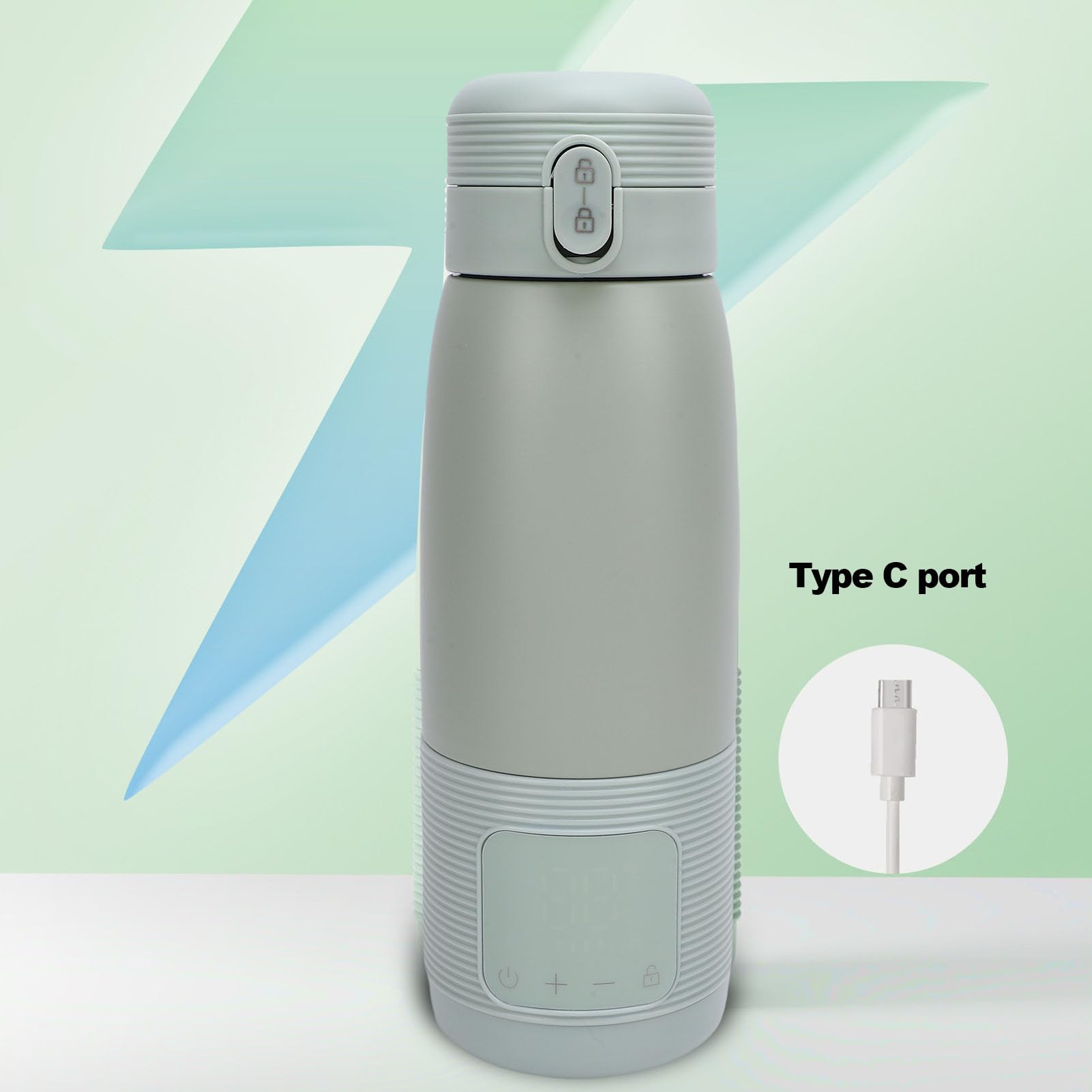 Sxhlseller Scaldalatte a Batteria da Viaggio |500 Ml 5000 MAh Ricaricabile, Regolabile 37°C-55°C, per Veicoli Auto (500 ml 5000 mAh)