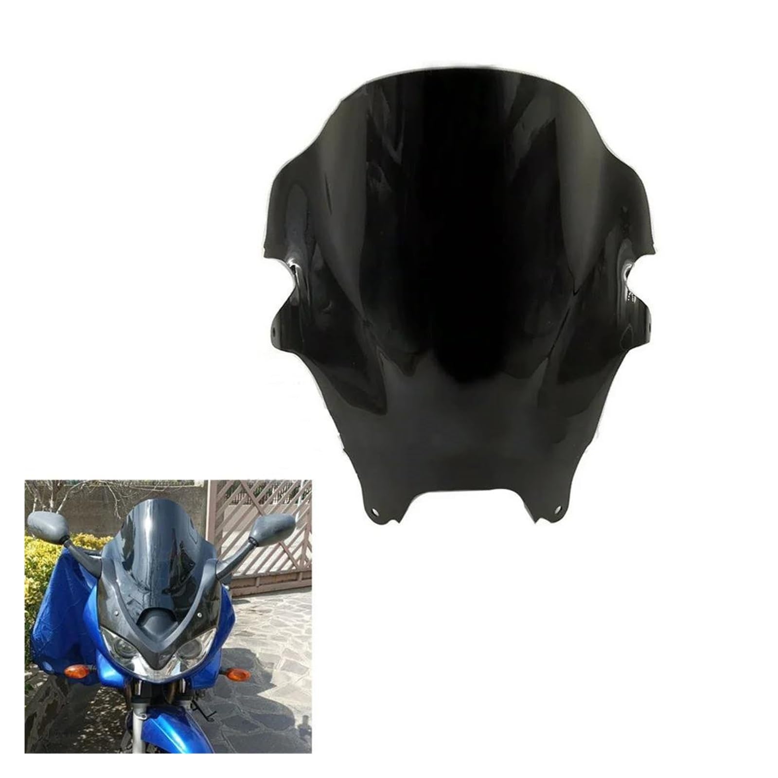 Écran Vent Déflecteur pour B&andit 600 GSF600S pour G&SF 600 S 2000-2005 pour B&andit 1200 GSF1200 GSF1200S 2001-2005 Pare-Brise Double Bulle Déflecteur Flux d'air VisièRe(1)