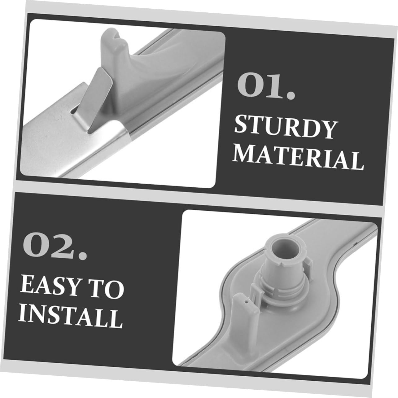 TOPBATHY Braccio Irroratore Inferiore in Abs e Ferro Installazione Facile 2 Pezzi Pulizia per Lavastoviglie per Cucina