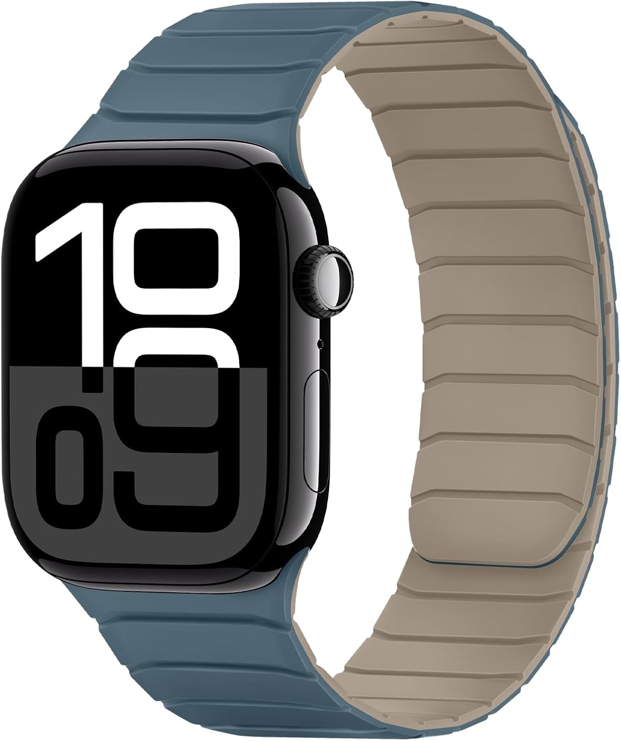 Tasikar Magnetic Bands Compatible with Apple Watch 42mm(Series 11/Series 10) 41mm 40mm 38mm Soft Silicone Replacement Loop Wristband for iWatch SE Series 11 10 9 8 7 6 5 4 3, Dune-Cloud Blue