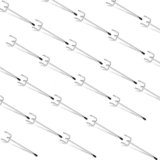 HongWay 100pcs 4 Inch Pegboard Accessories Organizer Kit, Heavy Duty Galvanized Pegboard Hooks Suitable for 1/8 and 1/4 Inch Pegboard, Metal Pegboard Hooks for Garage, Office, Kitchen, Store