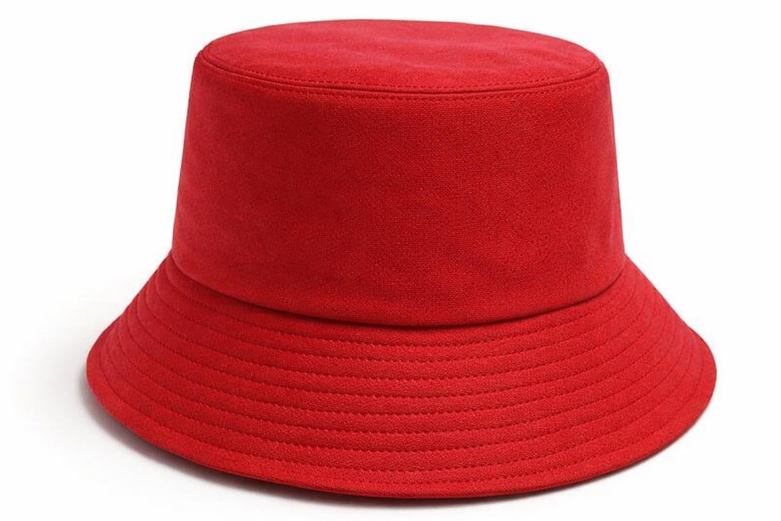 L&L Red L&L® Cotton Adults Bucket Hat Summer Fishing Fisher Beach Festival Sun Cap (Red)
