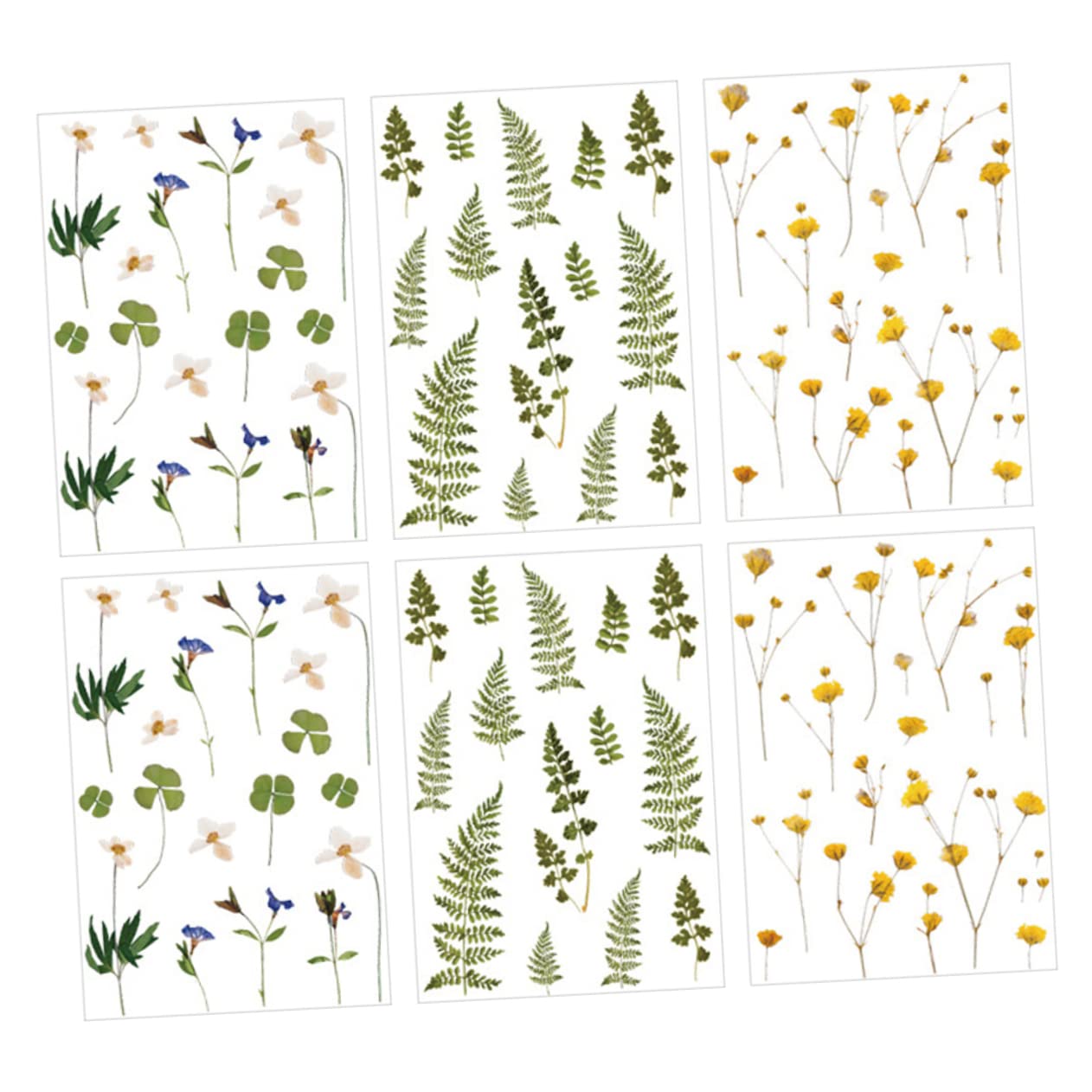 NUOBESTY 36fogli Adesivi Decorativi per Notebook e Scrapbook Stickers Creativi per Progetti Fai da Te con Motivi di Piante e Fiori Stili Multipli Materiale di Base per Decorazioni Artistiche