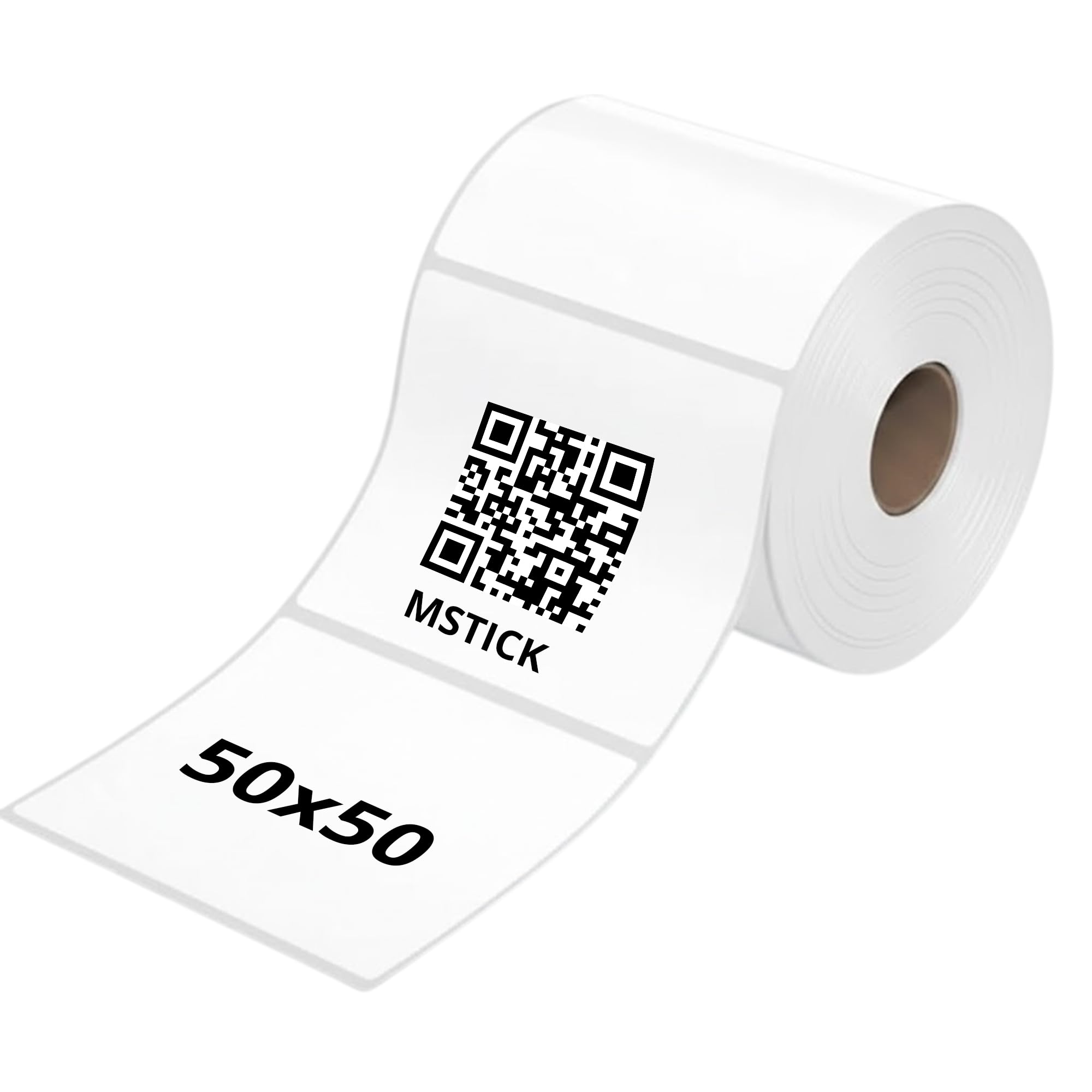 MSTICK 2x2 inch (50x50mm) Direct Thermal Label Rolls – 1000 Premium-Grade Self-Adhesive Barcode & Shipping Labels per Roll – Pack of 1-image-5