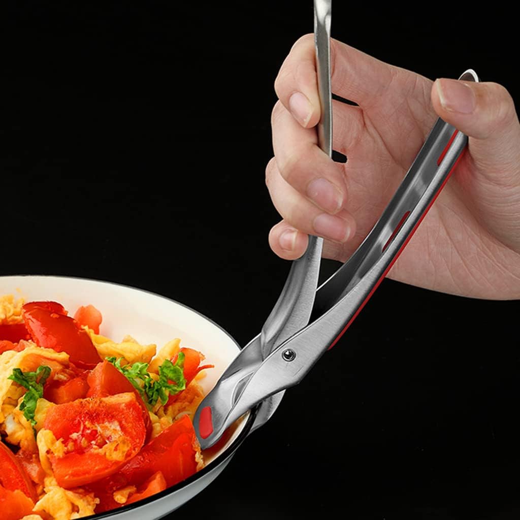 Stainless Steel Silicone Anti-slip Clamp with Bottle Opener for Moving Dishes Anti-scald Clip Holder Plates Tongs GIft