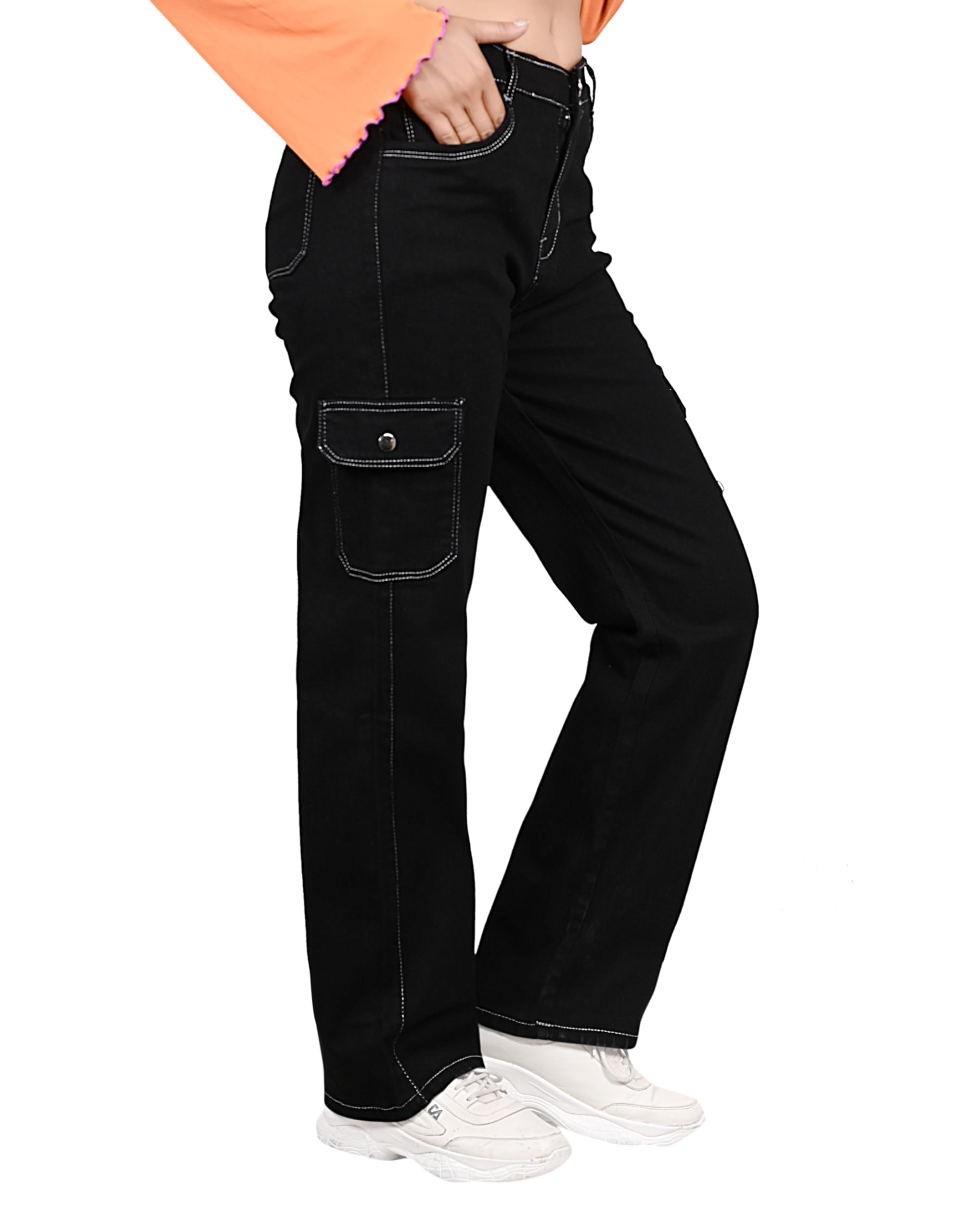 duuble tree Womens Jeans Boyfriend Cargo 5014-picture-39