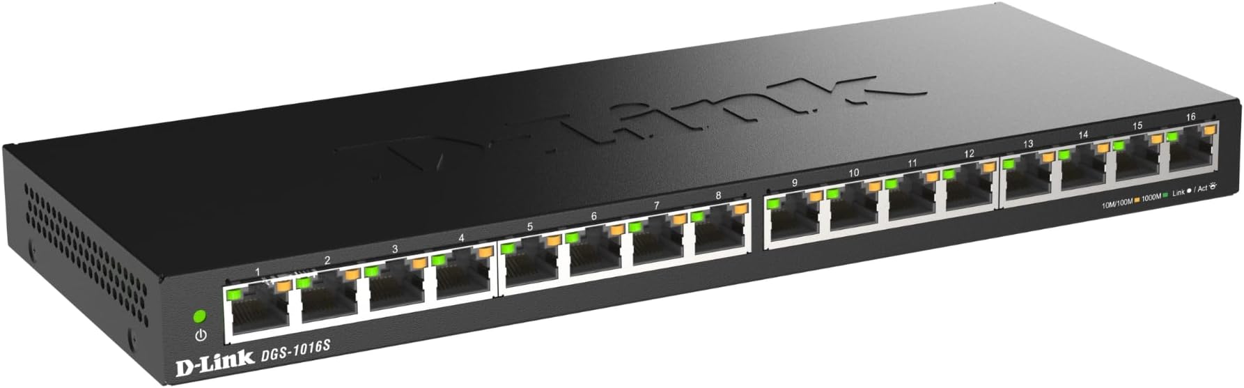 Switch Non administrable 16 Ports Gigabit, Black