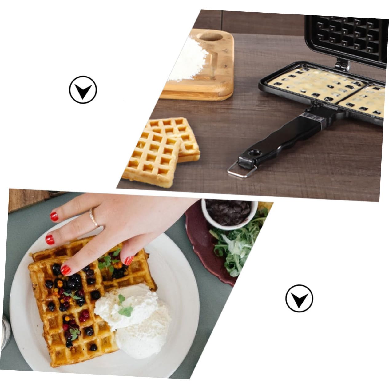 VICASKY Stampo Per Waffle e Stampo Per Dolci in Teglia Da Forno Riutilizzabile, Design Creativo Texture Definita Per Uso Domestico e Preparazione Fai Da Te Di Torte in Cucina