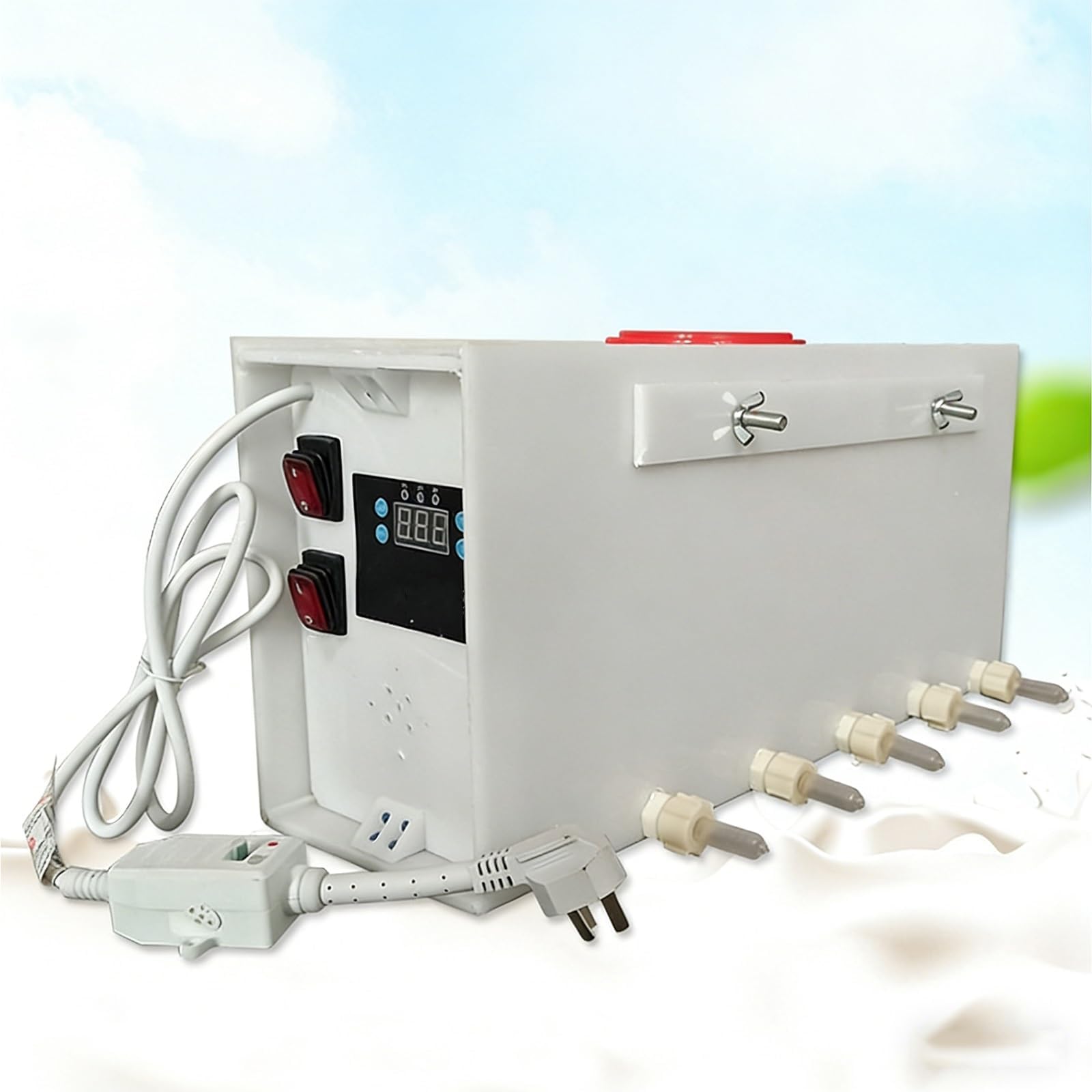 Confezione da 10 alimentatori per suinetti, macchine per la nutrizione universali per suinetti, alimentatori completamente automatici a temperatura controllata con design della valvola a capezzolo, ad