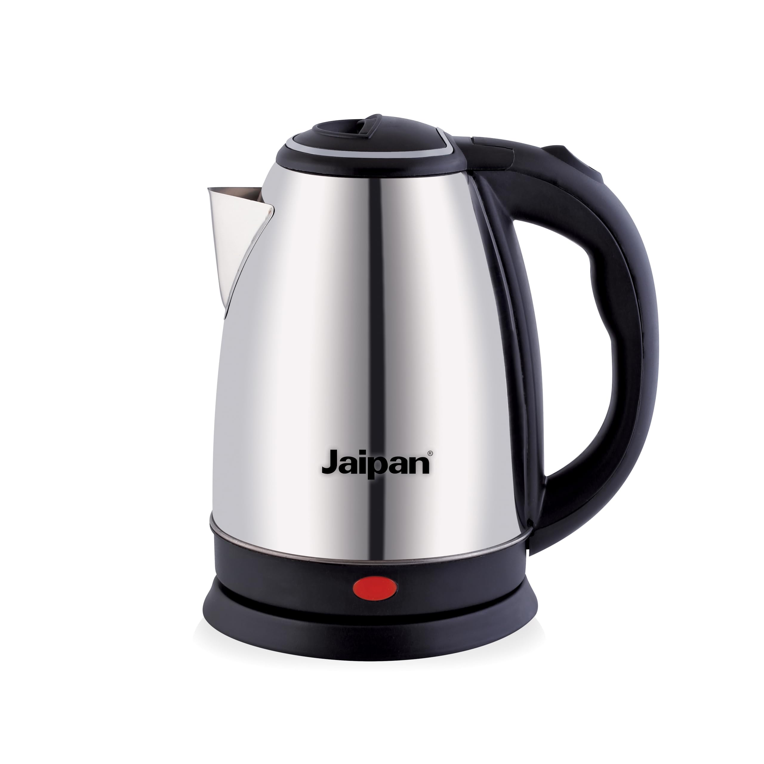Jaipan Electric Kettle 1.5 Litr / 1500 watt / 1 Yr warranty/Spring Steel Glossy Body Single touch lid locking/Auto cutoff Power indicator/Extra long chord/Silver- black Rotable base (1.5 ltr)-image-18
