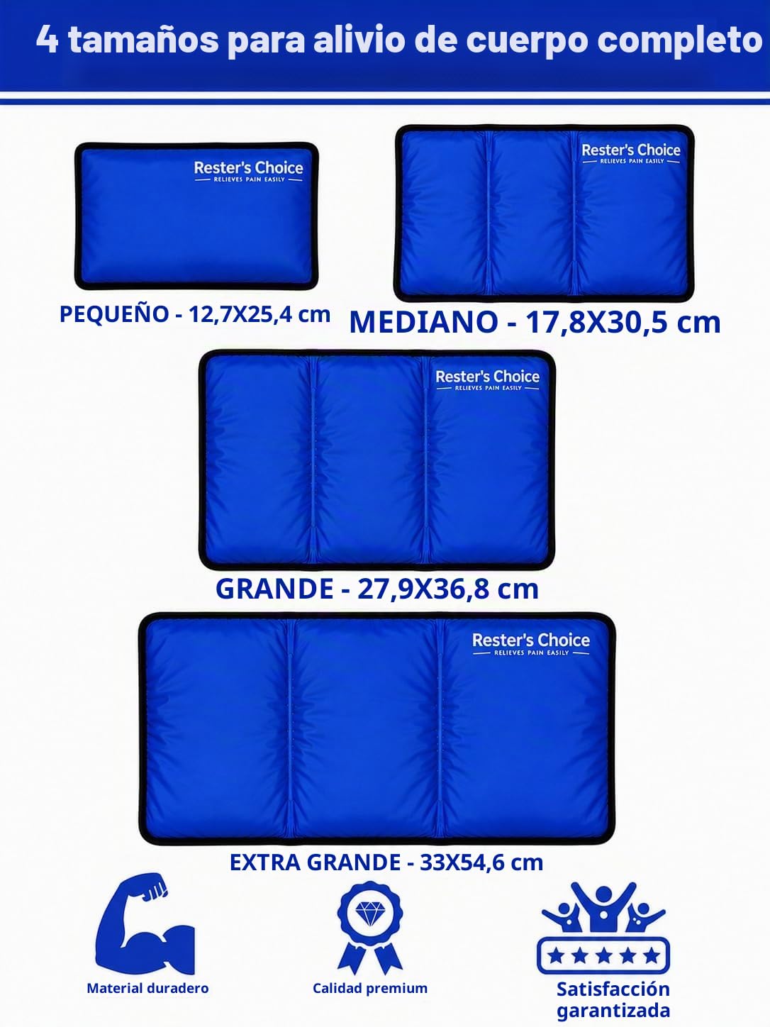 Bolsa de hielo de gel suave y flexible para lesiones reutilizable (grande: 11 x 14.5 pulgadas) para cadera, hombro, rodilla, espalda - Compresa fría cómoda para hinchazón, moretones, cirugía