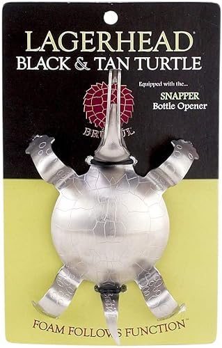 HIC Kitchen Brutul - Herramienta de capas de cerveza de tortuga negra y bronceada acero inoxidable HIC Kitchen Brutul - Herramienta de capas de cerveza de tortuga negra y bronceada acero inoxidable