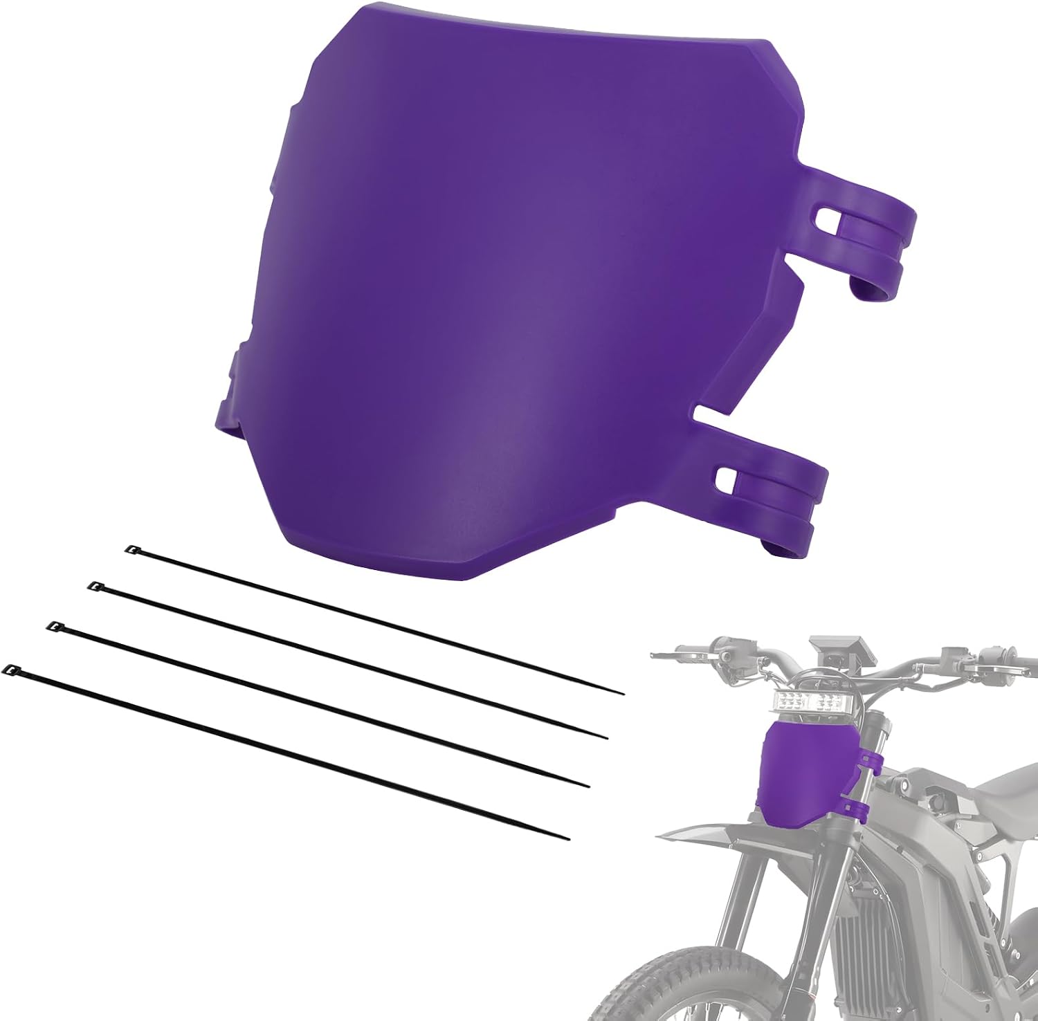 CHANGCHENG Electric Dirt Bike Front Number Plate License for Ebike Talaria Sting MX3 MX4 MX5/Surron Light Bee X S/E Ride Pro/Super 73/X160/X260/Ridstar Q20/Tutti Soleil 01 -Purple