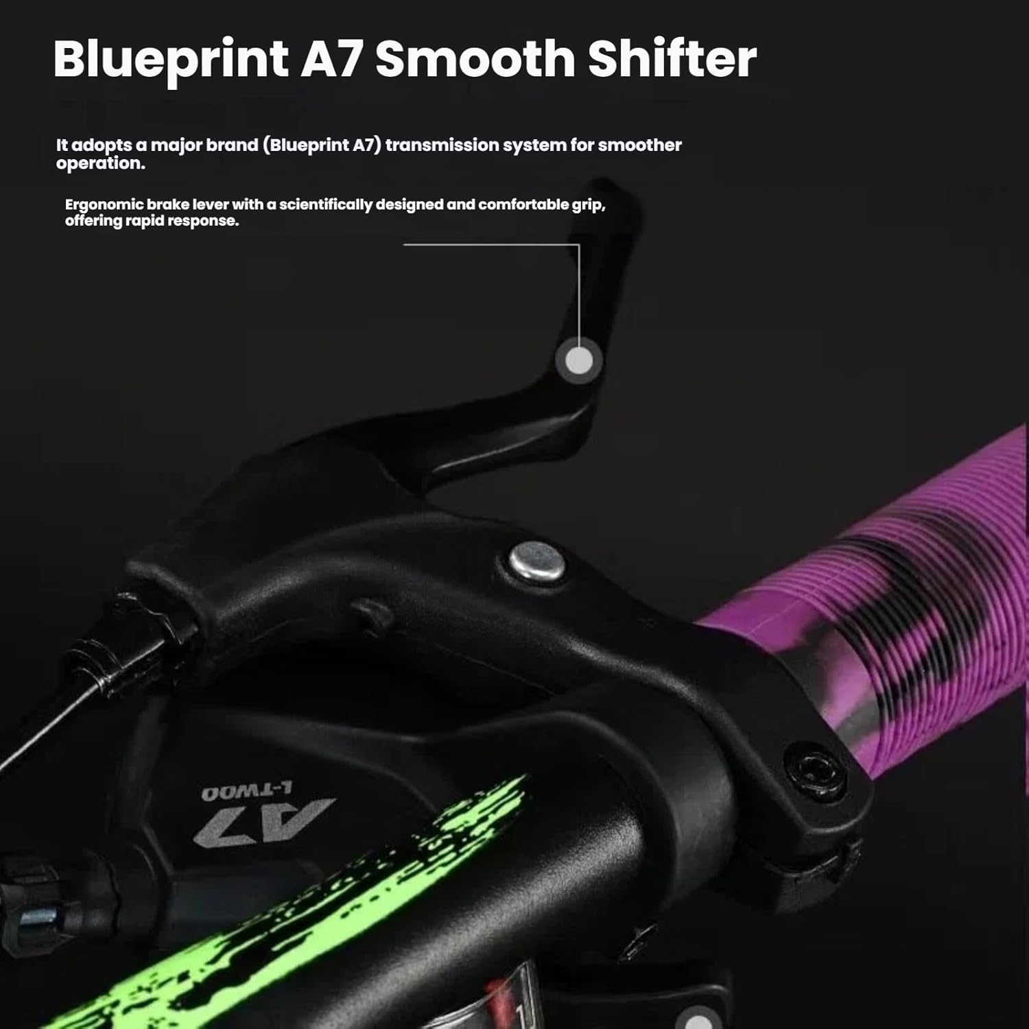 Bicycle, Unisex, 24-Speed Adult Bike, Height Adjustable, Equipped with Dual Suspension and shifters, Lightweight, Built-in Cable Routing Frame