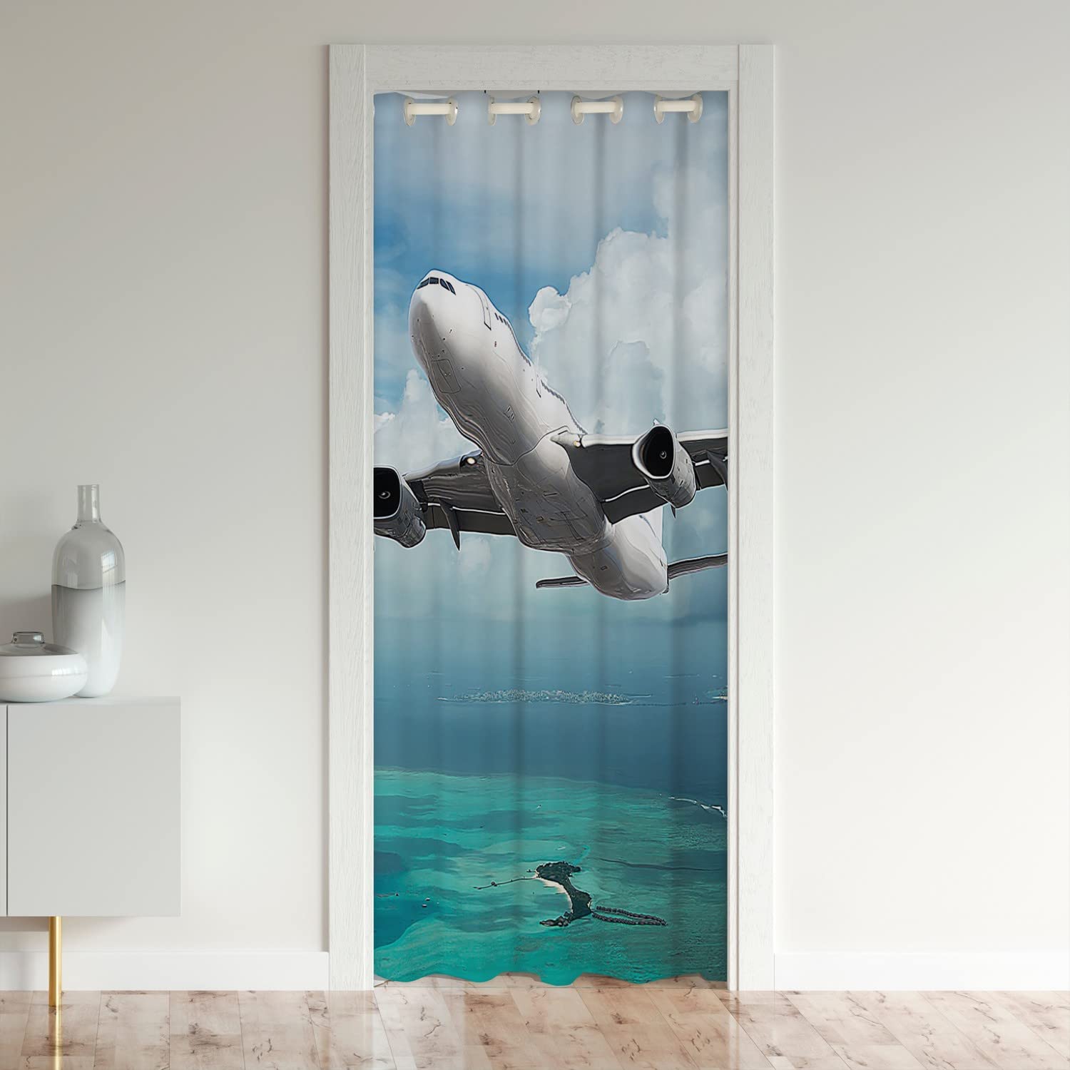 Housse de placard d'avion bleu sarcelle 86x203cm rideau porte