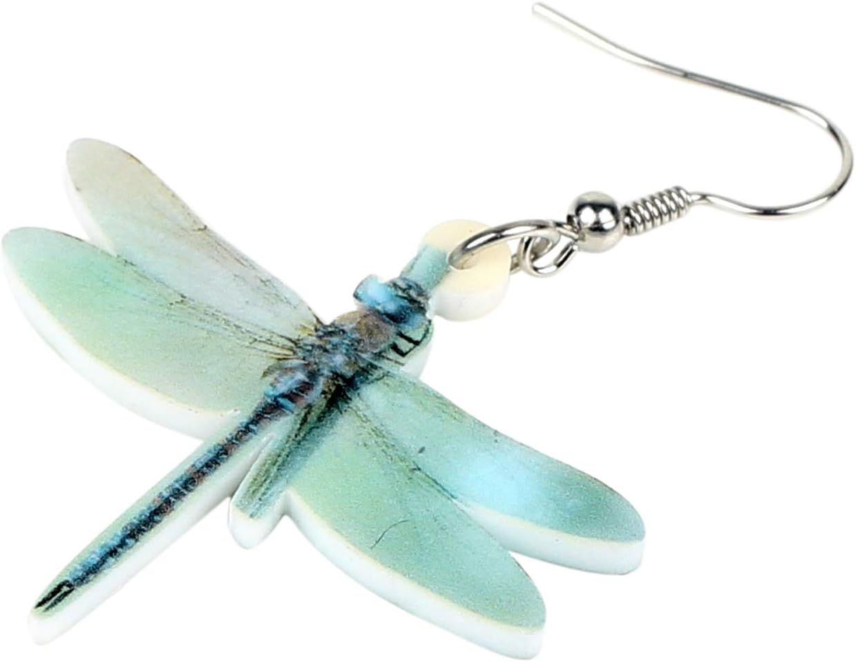 Bonsny Acrylic Cute Dangle Acrylic Dragonfly Earrings Insects Fashion Jewelry For Women Gift Charms - Image 4