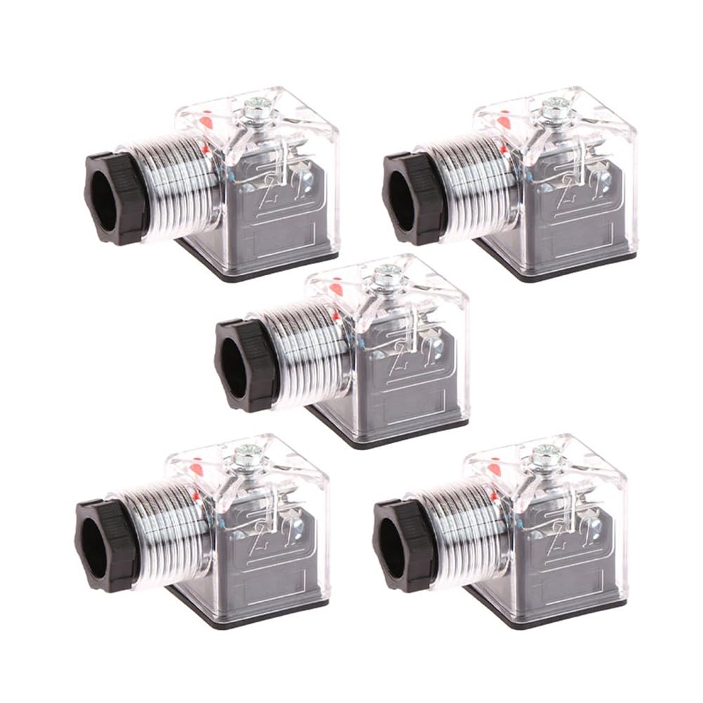 IJSDNVJNDX Voltage Universal DC24 Solenoid Coil Plug Hydraulic Valve Transparent 5pc Accessories
