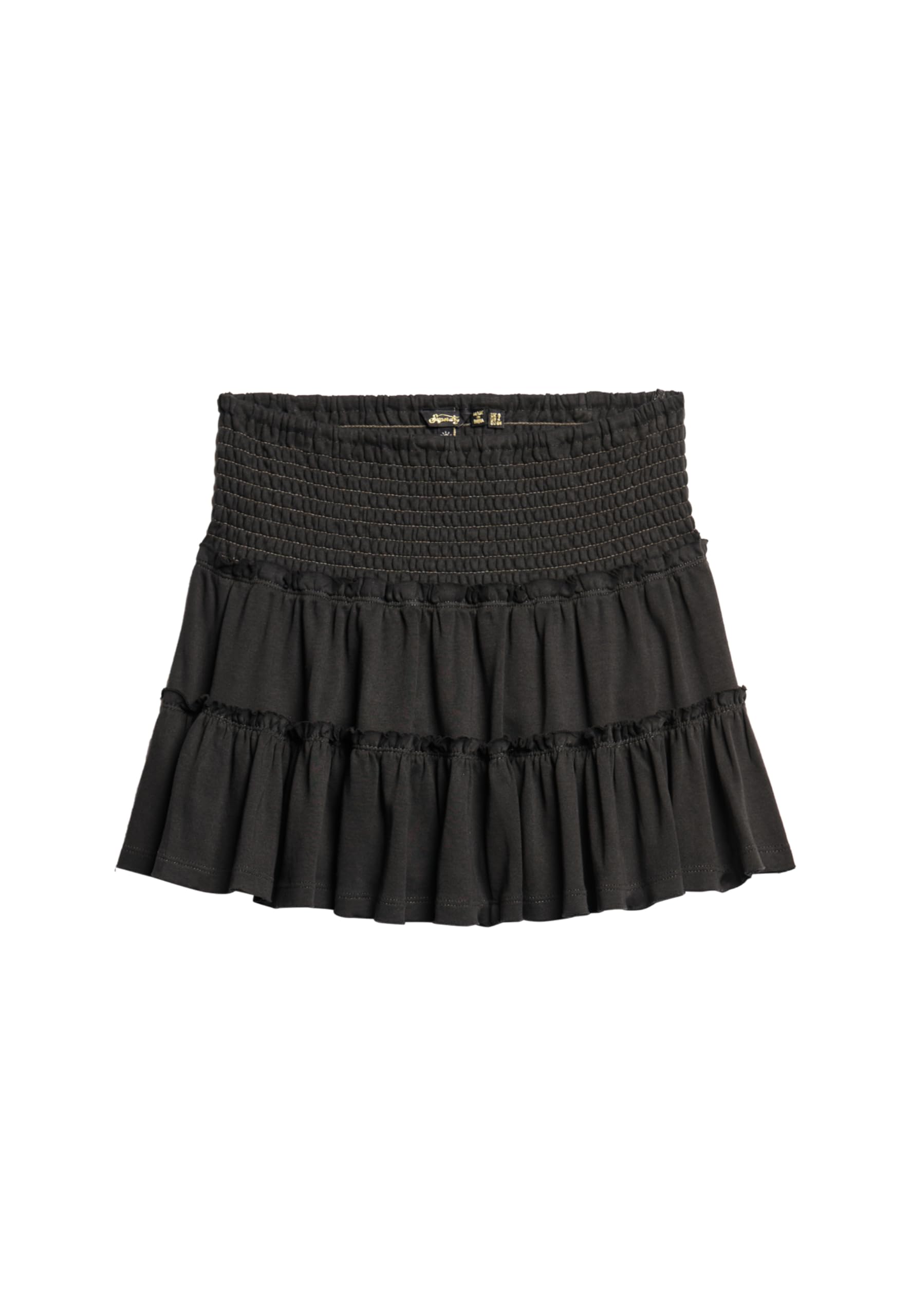 Superdry Women's Black Tiered Jersey Mini Skirt, 10