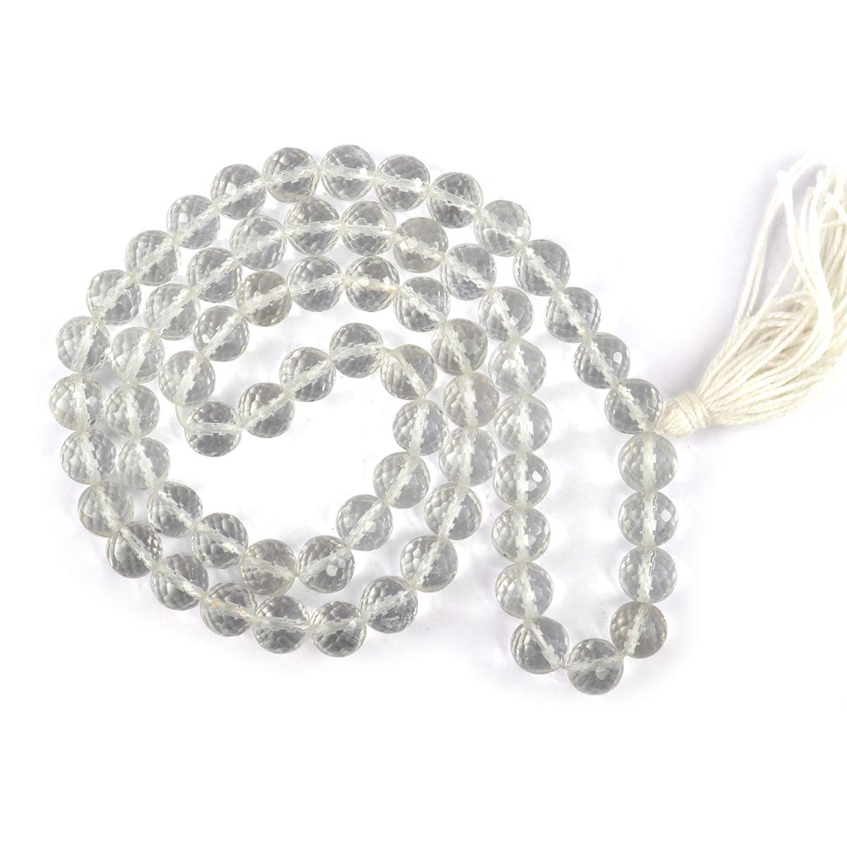 Crystu Natural AAA Sphatik Clear Quartz Mala 10 mm Faceted Beads Original Crystal Stone Jaap Mala for Reiki Healing and Crystal Healing Stones (Color : Clear) (B08X4BG9PN) Amazon Price History, Amazon Price Tracker