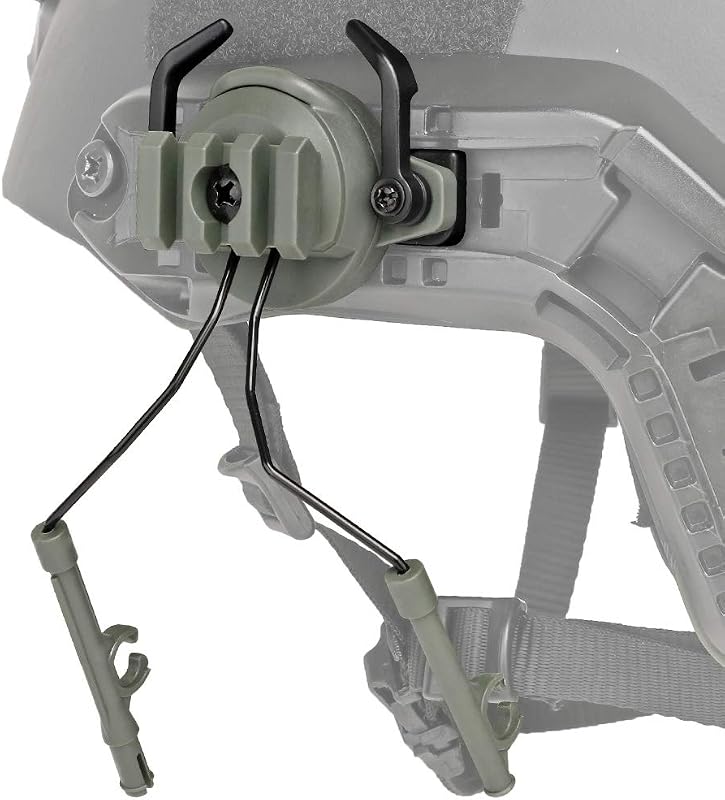 WISEONUS Taktikai Airsoft Sisak Adapter Comtac Fejhallgatókhoz - Összecsukható Nylon Felfüggesztés, Katonai Felhasználásra, OD Színben