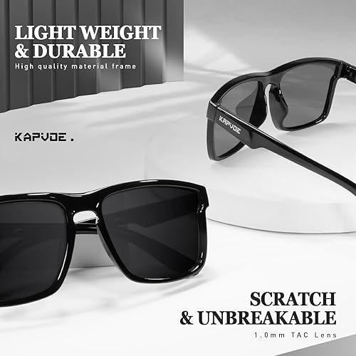 Miniatura 4 de KAPVOE Gafas de sol polarizadas para hombres y mujeres, protección UV400, gafas deportivas, conducción, pesca, ciclismo, playa, golf, correr, béisbol