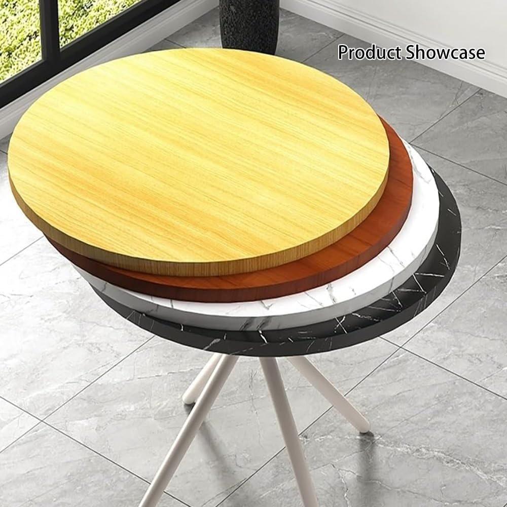 Replacement Circle Tabletop, Wooden Dining Table Top, 15.7in 27.5in 39in Countertop For Patio/Coffee/Kitchen Table Tops(White,90cm/35.4in)