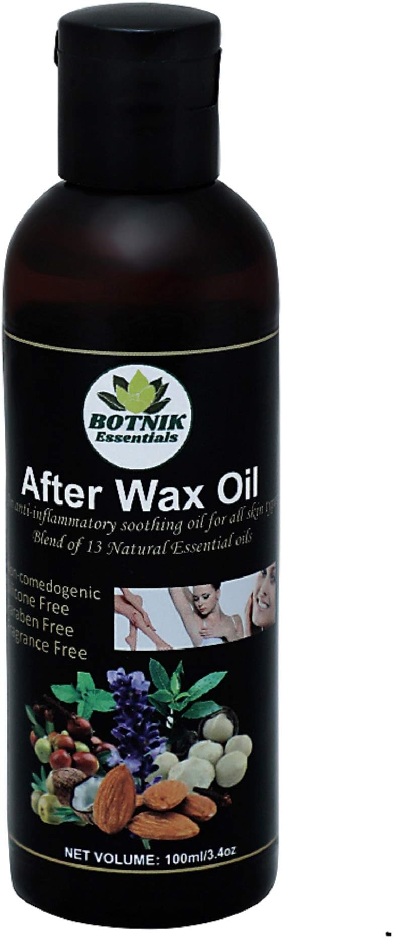 After Wax Oil, Blend of 13 natural essential oils| Antiseptic, Soothing, Healing & Nourishing |- 100ML Best Solution For removing wax & Soothe skin After waxing, Shaving or any other Hair Removal