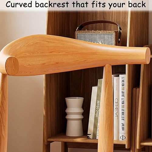 Miniatura 5 de YVYKFZD Solid Wood Dining Chairs Set, Armless Kitchen Chairs, Upholstered Dining Room Chair with Curved Back, Leisure Comfy Side Chair, for Living