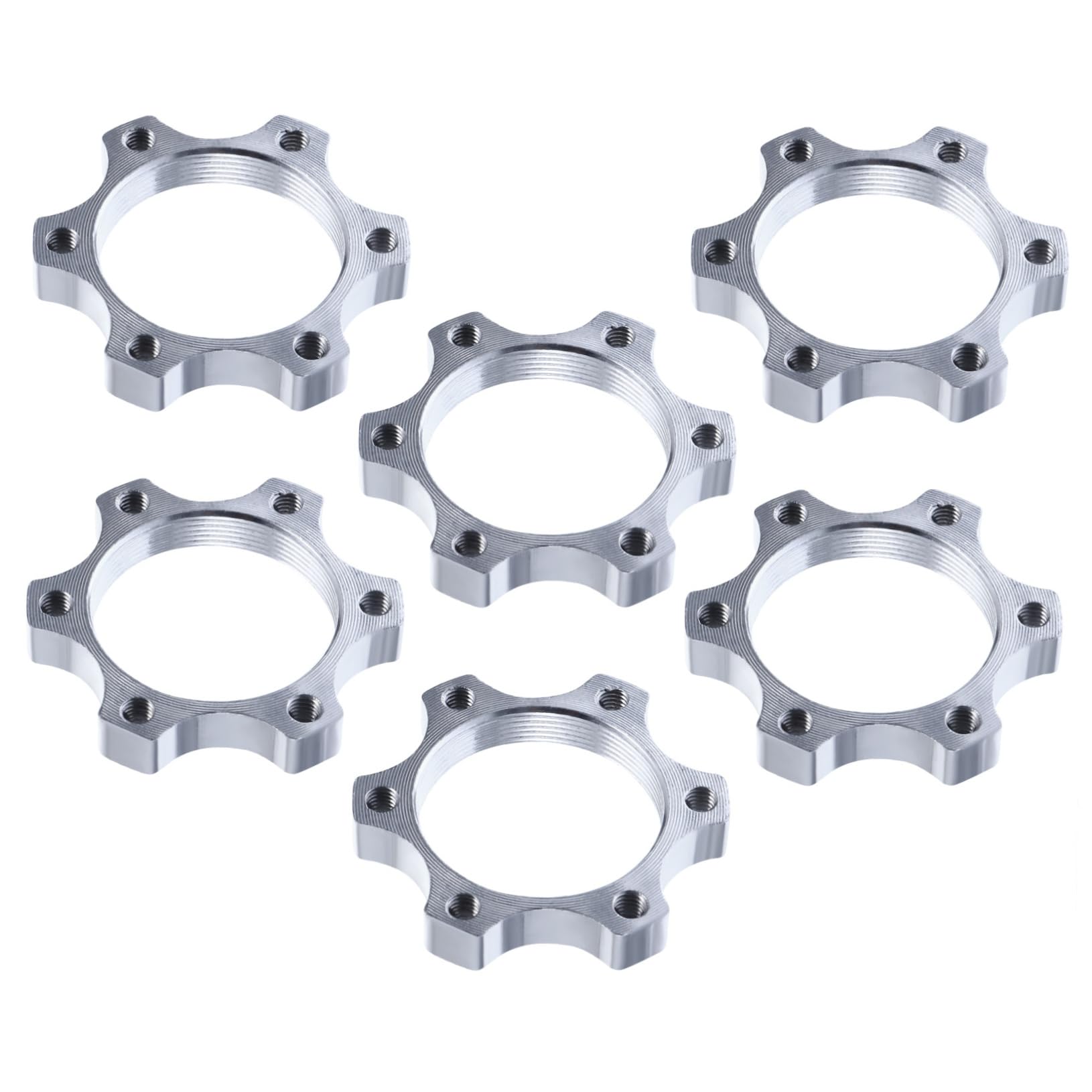 POPETPOP 6Pcs Mountain Bike Disc Brake Rotor Adapter Conversion for Enhanced Performance Compatible with Standard Hubs Durable and Easy to Install